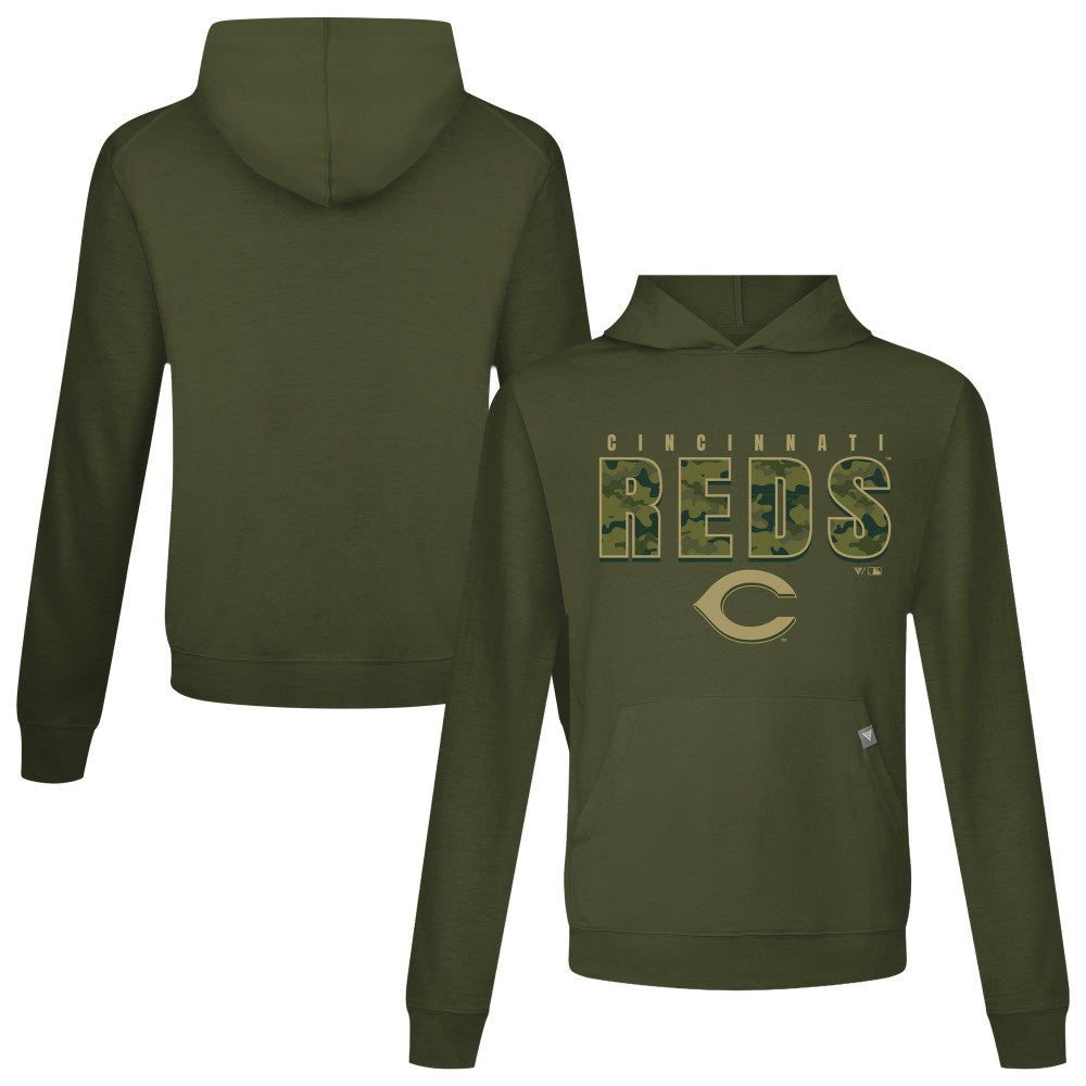 Cincinnati Reds Levelwear Relay Protect Pullover Hoodie - MLB Hoodies