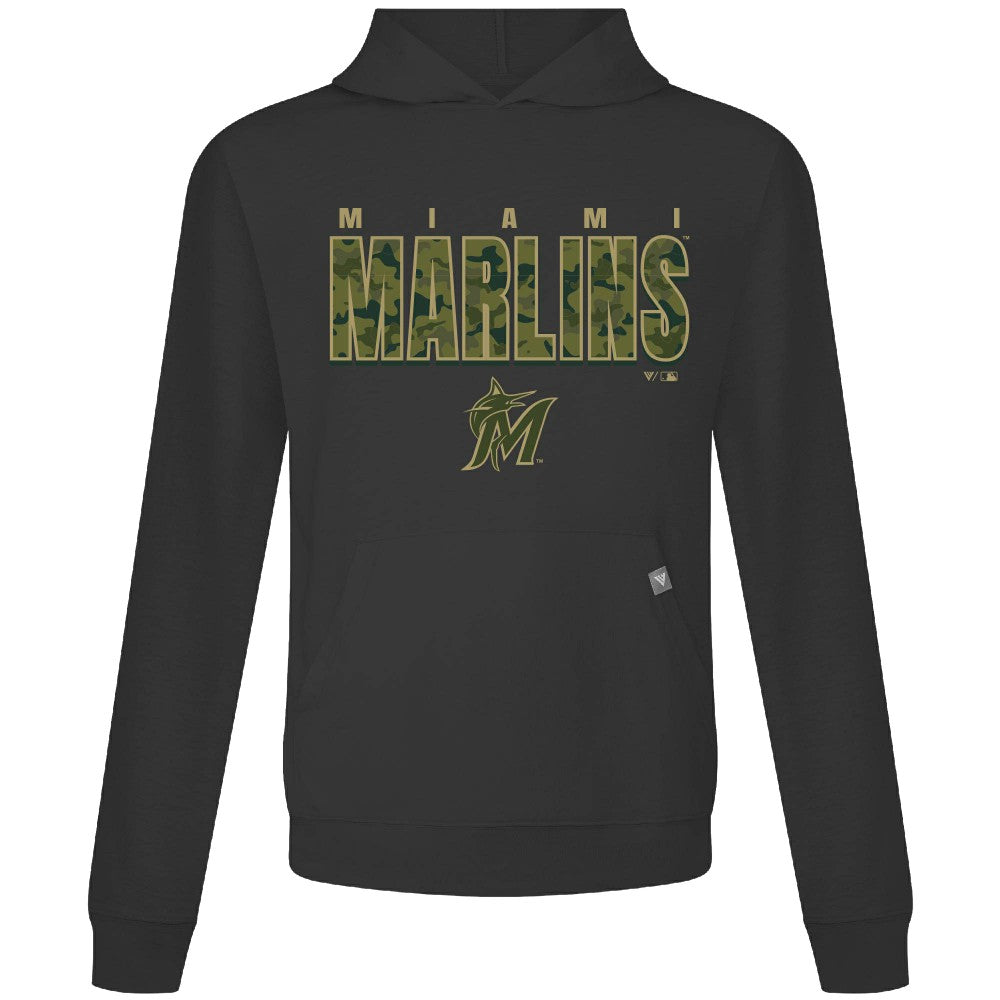Miami Marlins Levelwear Relay Protect Pullover Hoodie - MLB Hoodies