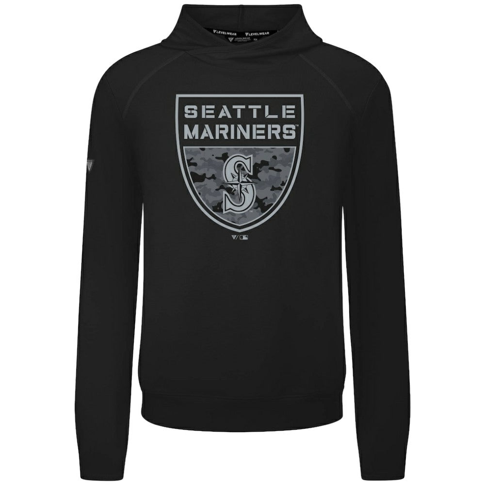 Seattle Mariners Levelwear Mandate Buckler Tri-Blend Pullover Hoodie - MLB Hoodies