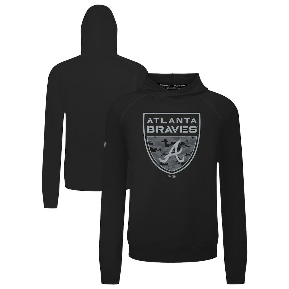 Atlanta Braves Levelwear Mandate Buckler Tri-Blend Pullover Hoodie - MLB Hoodies