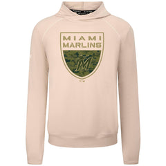 Miami Marlins Levelwear Mandate Buckler Tri-Blend Pullover Hoodie - MLB Hoodies