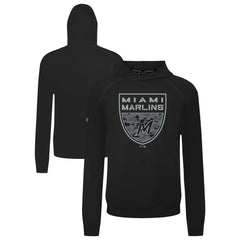 Miami Marlins Levelwear Mandate Buckler Tri-Blend Pullover Hoodie - MLB Hoodies