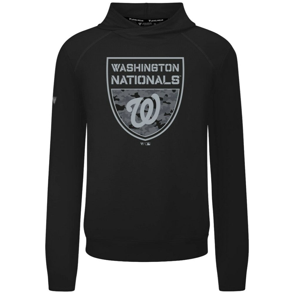 Washington Nationals Levelwear Mandate Buckler Tri-Blend Pullover Hoodie - MLB Hoodies