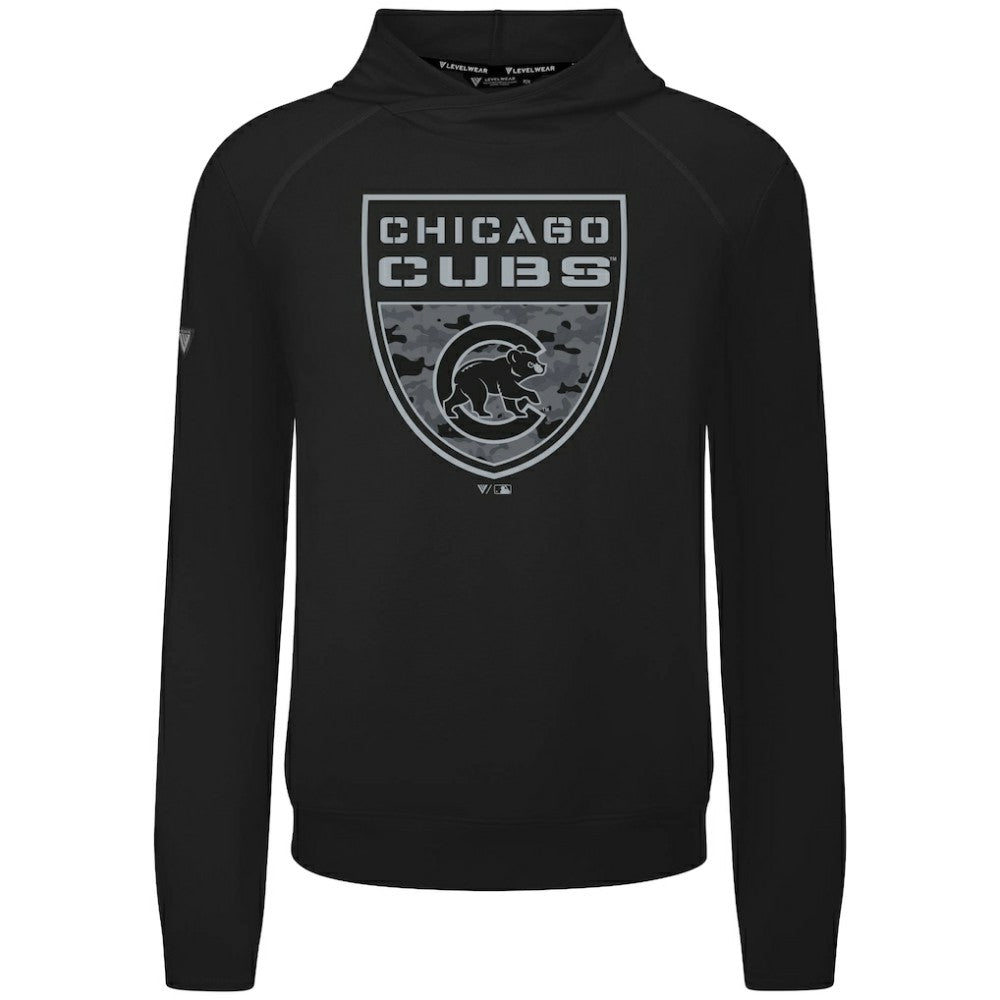 Chicago Cubs Levelwear Mandate Buckler Tri-Blend Pullover Hoodie - MLB Hoodies