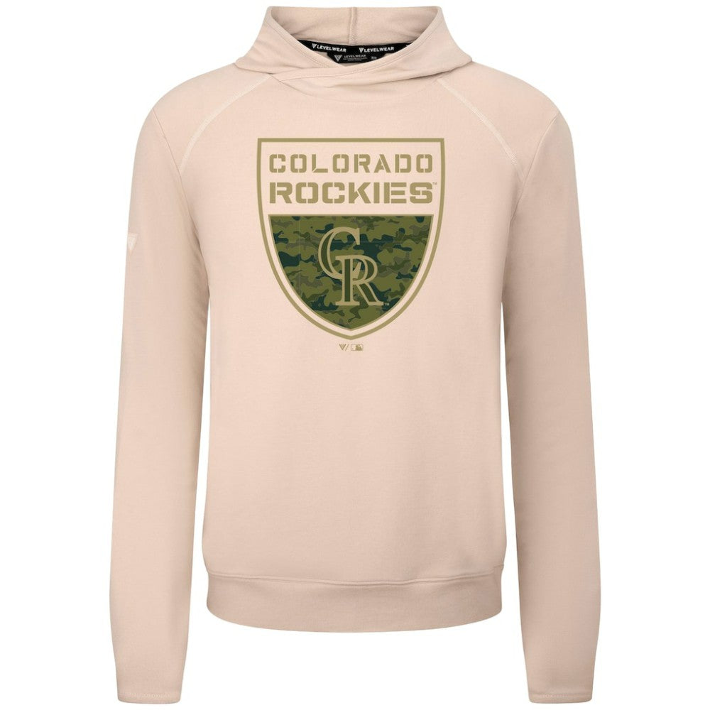 Colorado Rockies Levelwear Mandate Buckler Tri-Blend Pullover Hoodie - MLB Hoodies