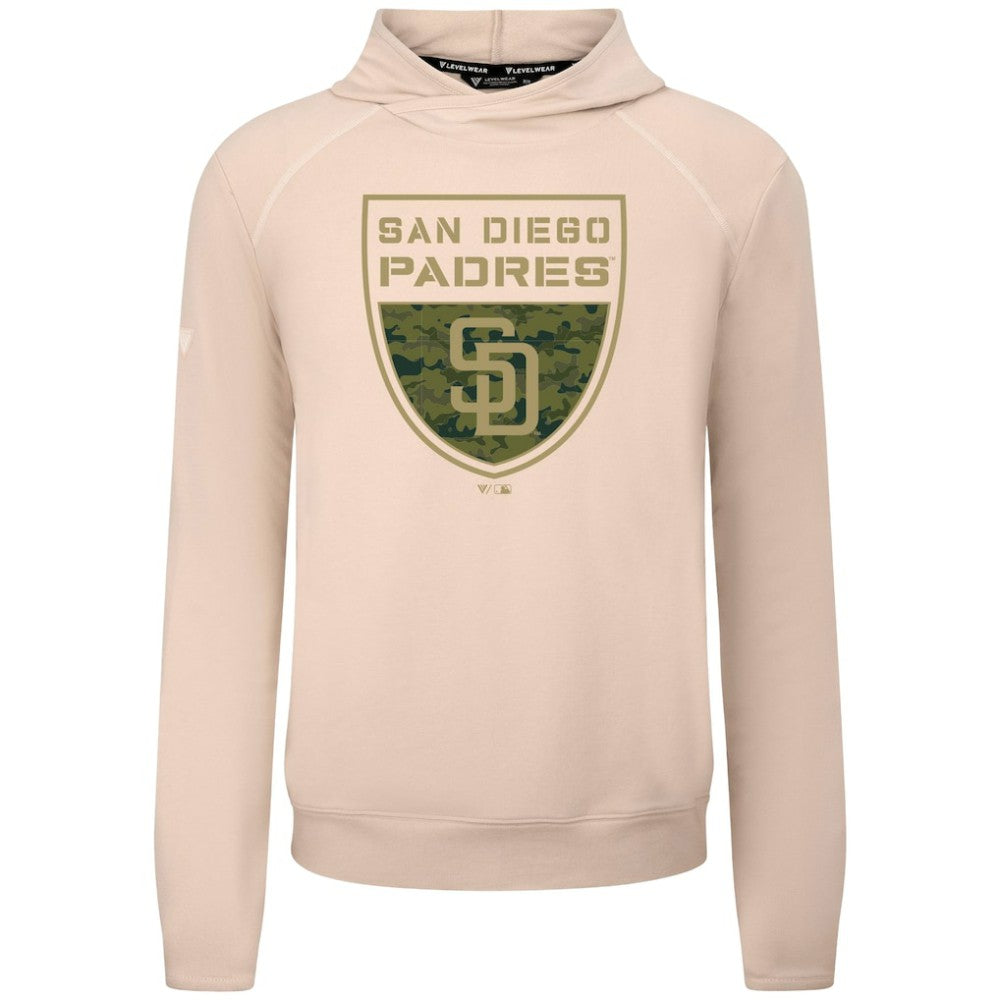 San Diego Padres Levelwear Mandate Buckler Tri-Blend Pullover Hoodie - MLB Hoodies