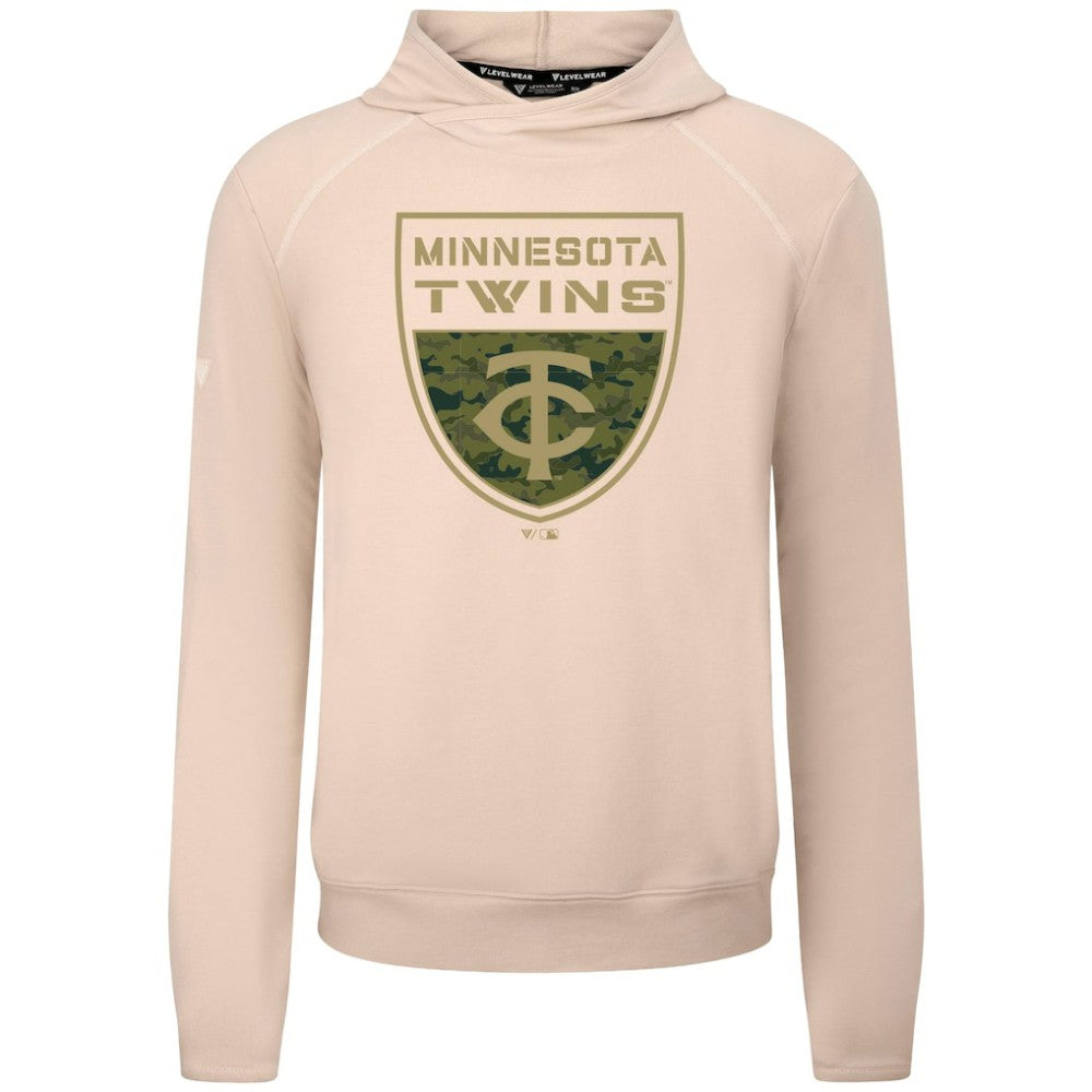 Minnesota Twins Levelwear Mandate Buckler Tri-Blend Pullover Hoodie - MLB Hoodies
