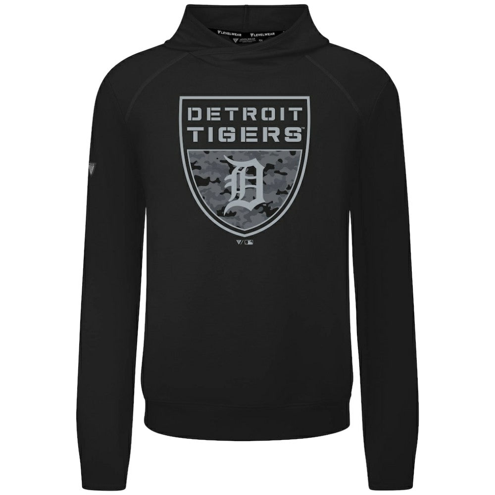 Detroit Tigers Levelwear Mandate Buckler Tri-Blend Pullover Hoodie - MLB Hoodies