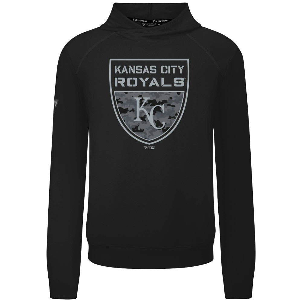 Kansas City Royals Levelwear Mandate Buckler Tri-Blend Pullover Hoodie - MLB Hoodies
