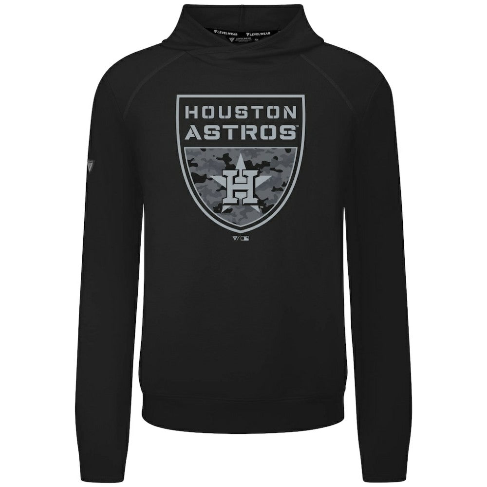 Houston Astros Levelwear Mandate Buckler Tri-Blend Pullover Hoodie - MLB Hoodies
