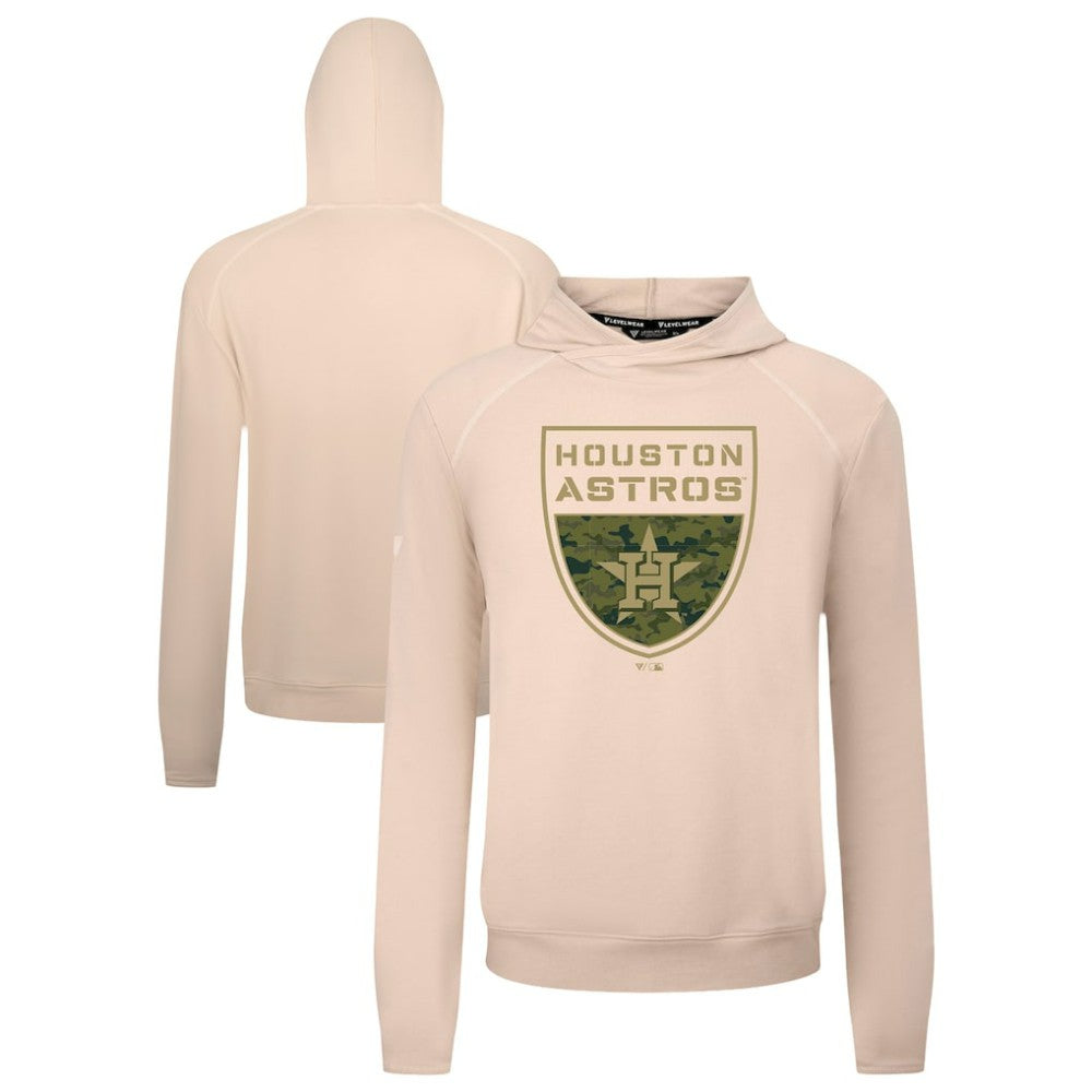 Houston Astros Levelwear Mandate Buckler Tri-Blend Pullover Hoodie - MLB Hoodies