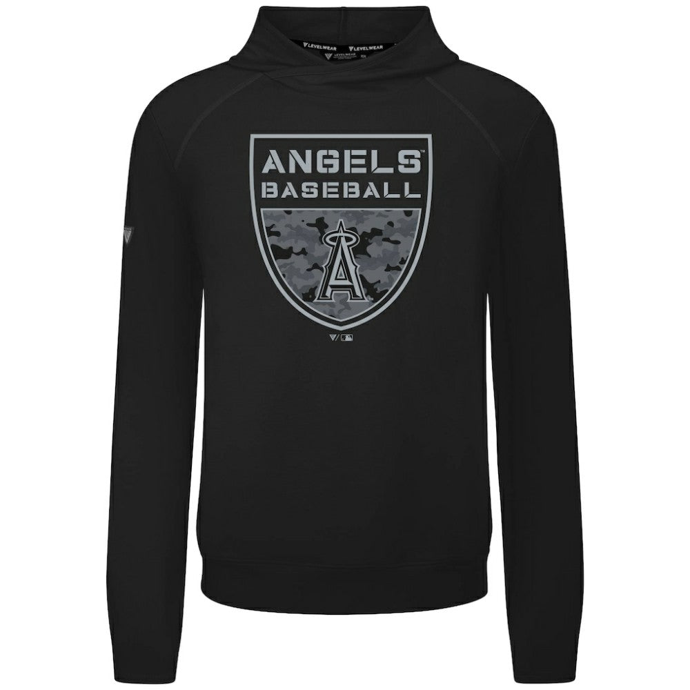 Los Angeles Angels Levelwear Mandate Buckler Tri-Blend Pullover Hoodie - MLB Hoodies