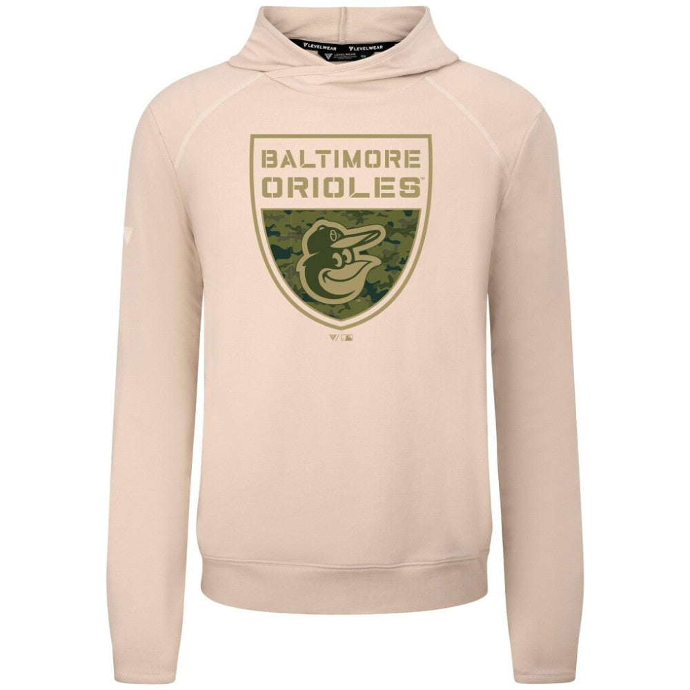 Baltimore Orioles Levelwear Mandate Buckler Tri-Blend Pullover Hoodie - MLB Hoodies
