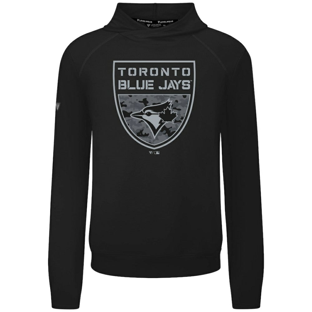 Toronto Blue Jays Levelwear Mandate Buckler Tri-Blend Pullover Hoodie - MLB Hoodies