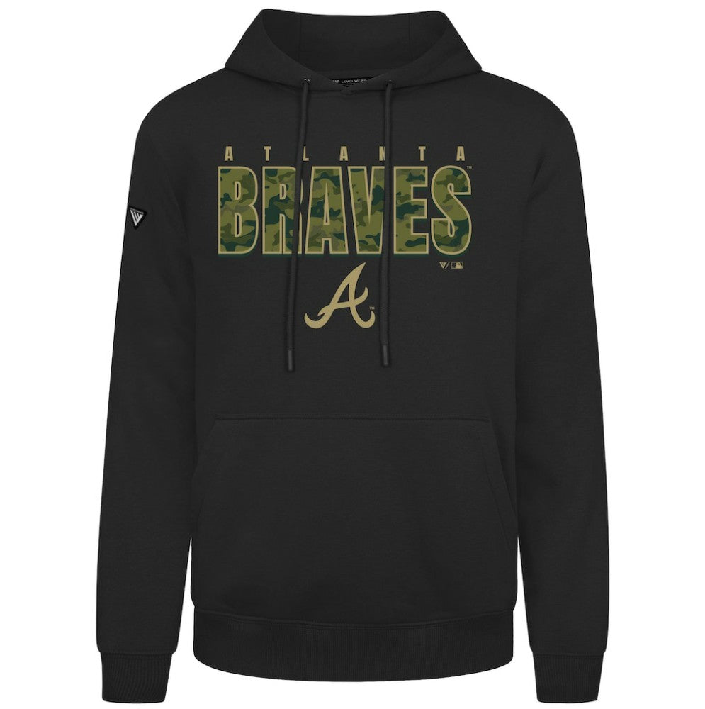 Atlanta Braves Levelwear Podium Protect Pullover Hoodie - MLB Hoodies