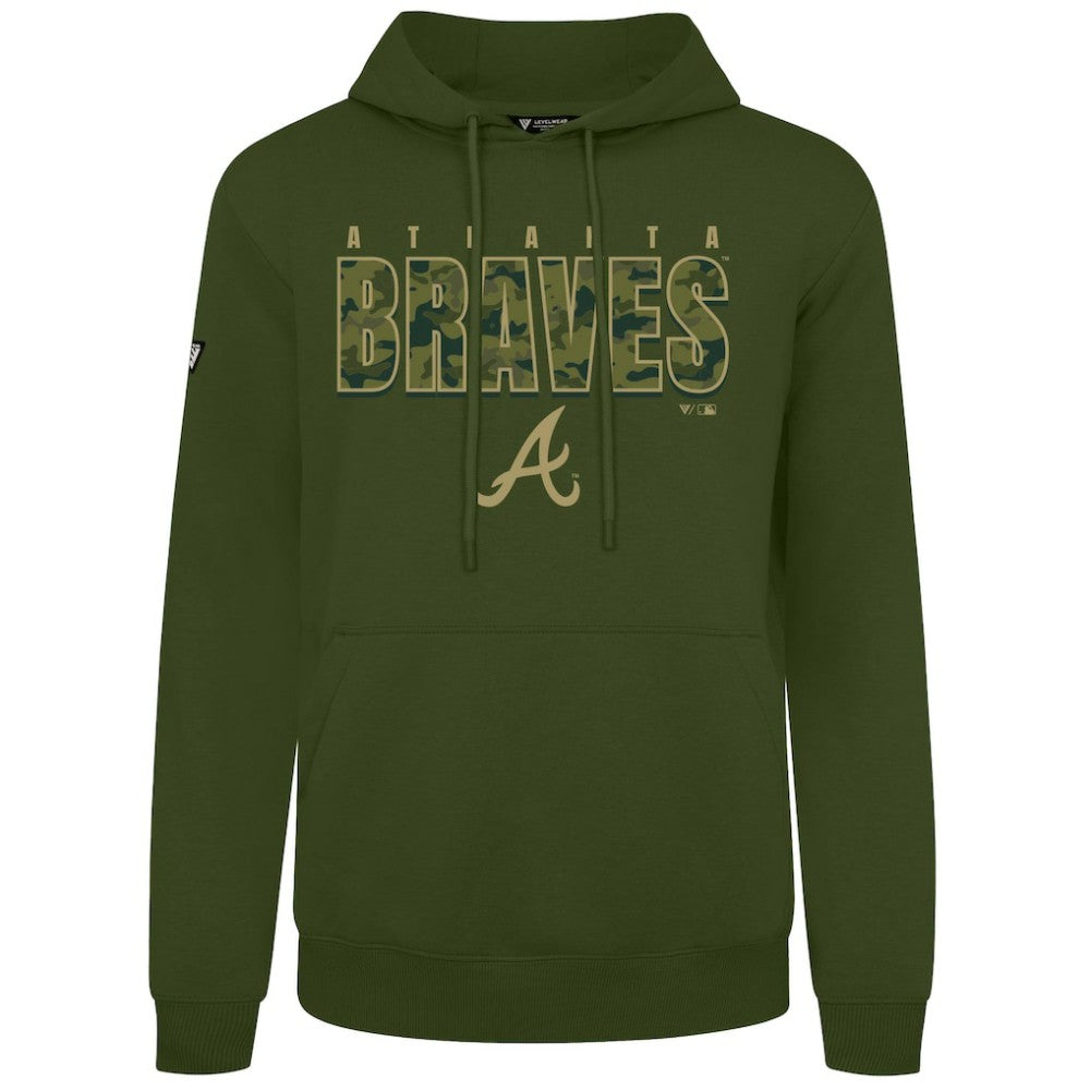 Atlanta Braves Levelwear Podium Protect Pullover Hoodie - MLB Hoodies