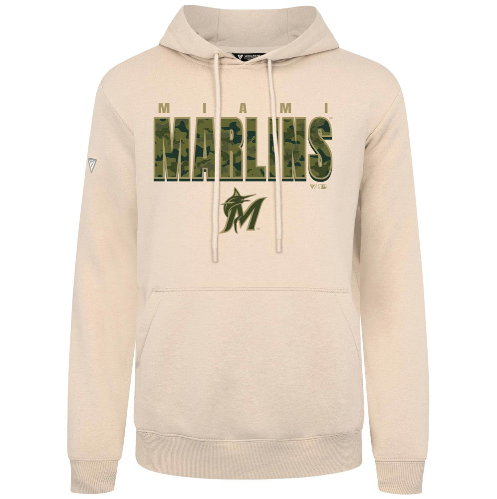 Miami Marlins Levelwear Podium Protect Pullover Hoodie - MLB Hoodies