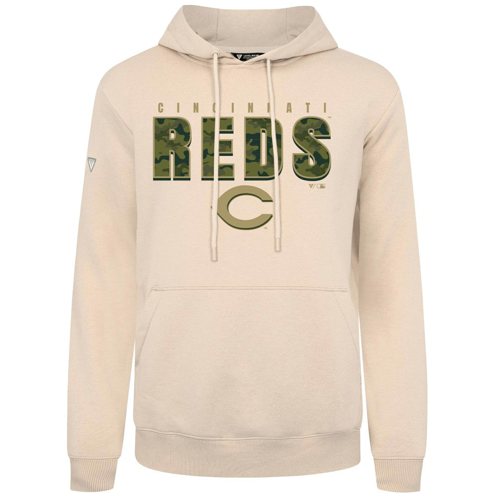 Cincinnati Reds Levelwear Podium Protect Pullover Hoodie - MLB Hoodies