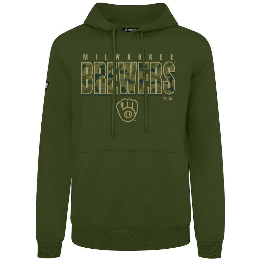 Milwaukee Brewers Levelwear Podium Protect Pullover Hoodie - MLB Hoodies