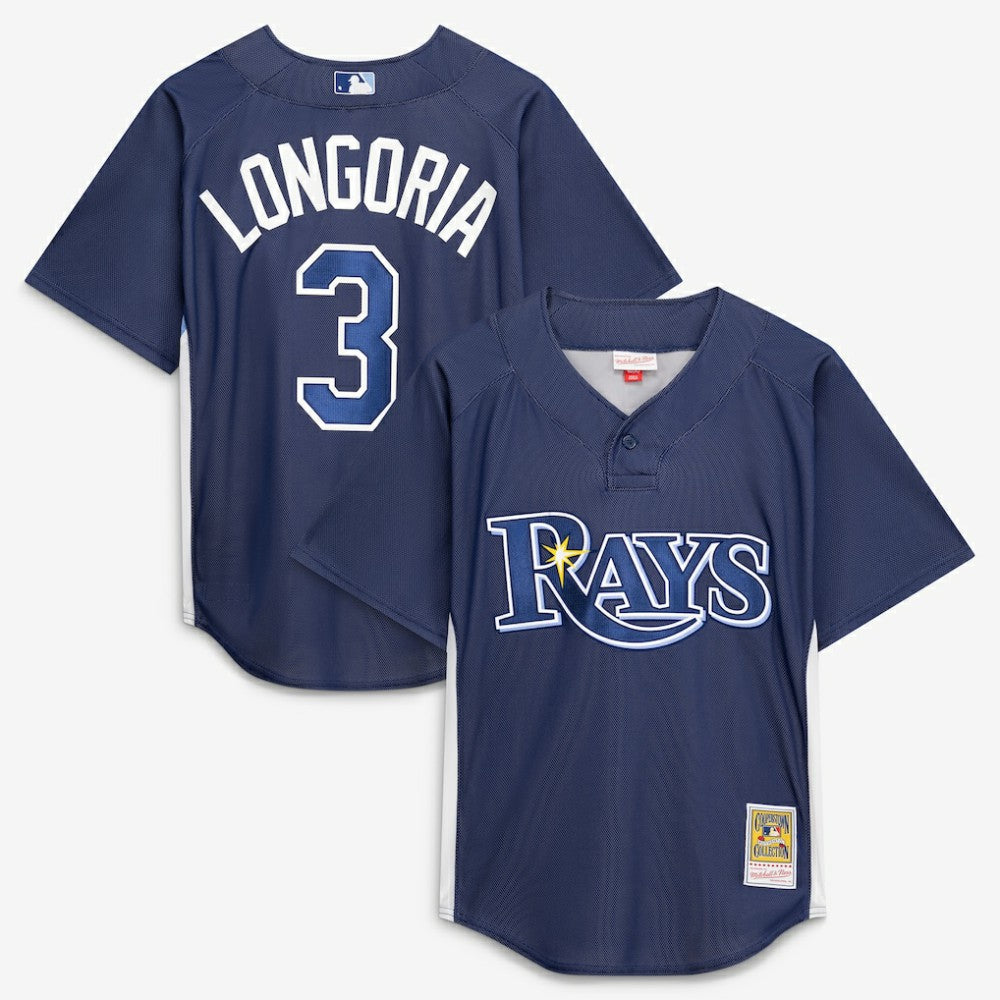 Evan Longoria Tampa Bay Rays Mitchell & Ness Authentic Batting Practice Jersey - MLB Jerseys