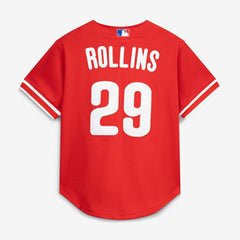 Jimmy Rollins Philadelphia Phillies Mitchell & Ness Cooperstown Mesh Batting Practice Button-Up Jersey - MLB Jerseys