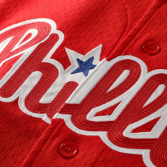 Jimmy Rollins Philadelphia Phillies Mitchell & Ness Cooperstown Mesh Batting Practice Button-Up Jersey - MLB Jerseys
