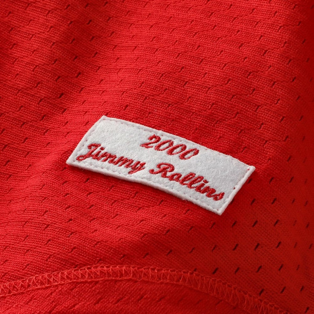 Jimmy Rollins Philadelphia Phillies Mitchell & Ness Cooperstown Mesh Batting Practice Button-Up Jersey - MLB Jerseys
