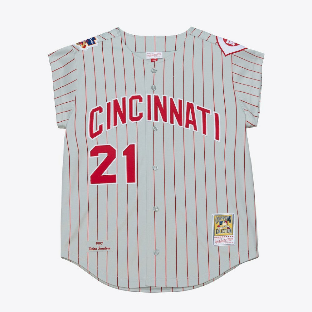 Deion Sanders Cincinnati Reds Mitchell & Ness 1997 Authentic Jersey - MLB Jerseys