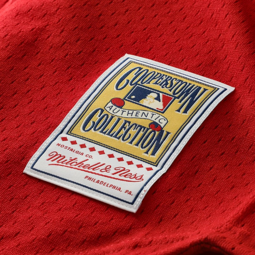 Deion Sanders Cincinnati Reds Mitchell & Ness Cooperstown Mesh Batting Practice Button-Up Jersey - MLB Jerseys