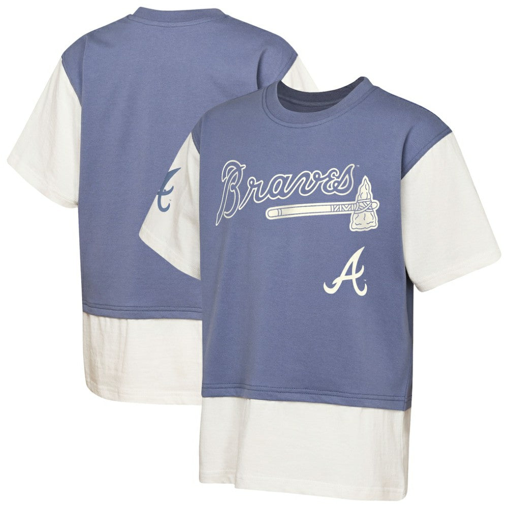Atlanta Braves Outerstuff Youth Ultimate Pastels Premium Double Run T-Shirt - MLB T-shirts