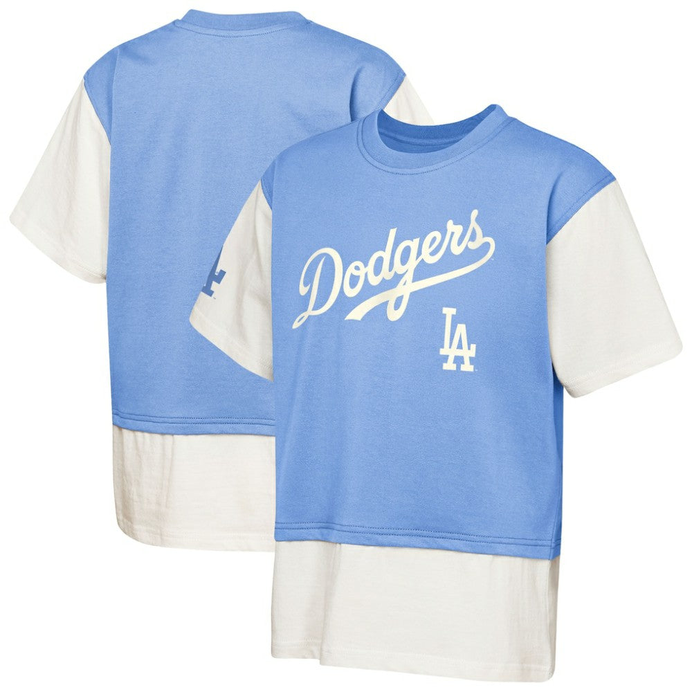 Los Angeles Dodgers Outerstuff Youth Ultimate Pastels Premium Double Run T-Shirt - MLB T-shirts