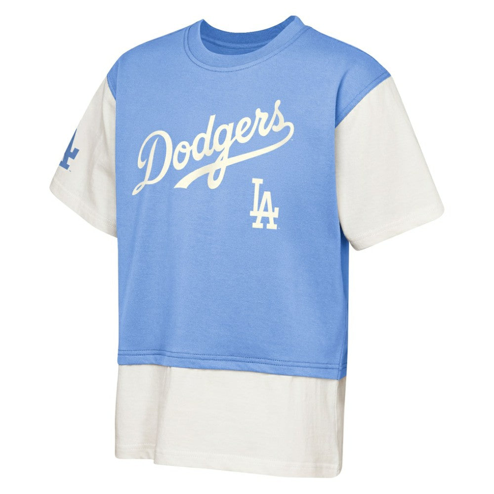 Los Angeles Dodgers Outerstuff Youth Ultimate Pastels Premium Double Run T-Shirt - MLB T-shirts