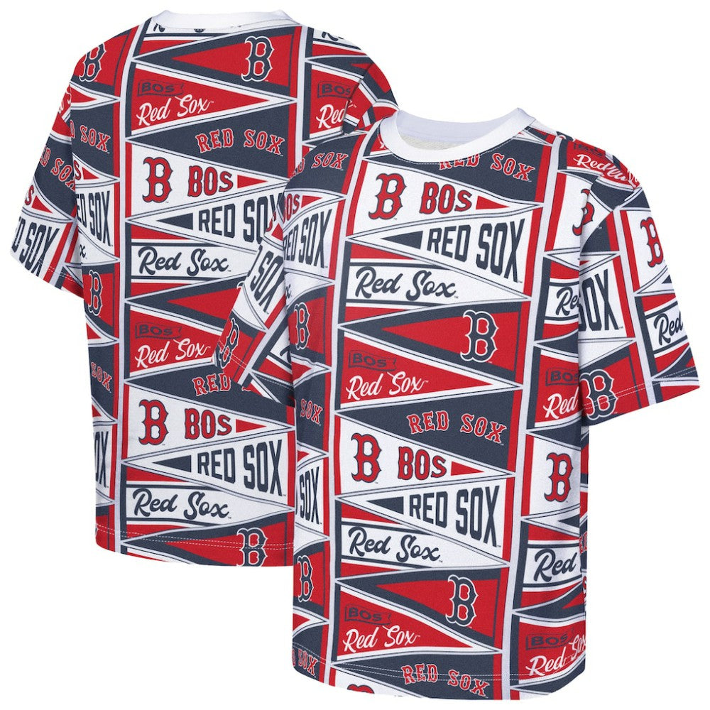 Boston Red Sox Outerstuff Youth All-Over Pennant T-Shirt - MLB T-shirts