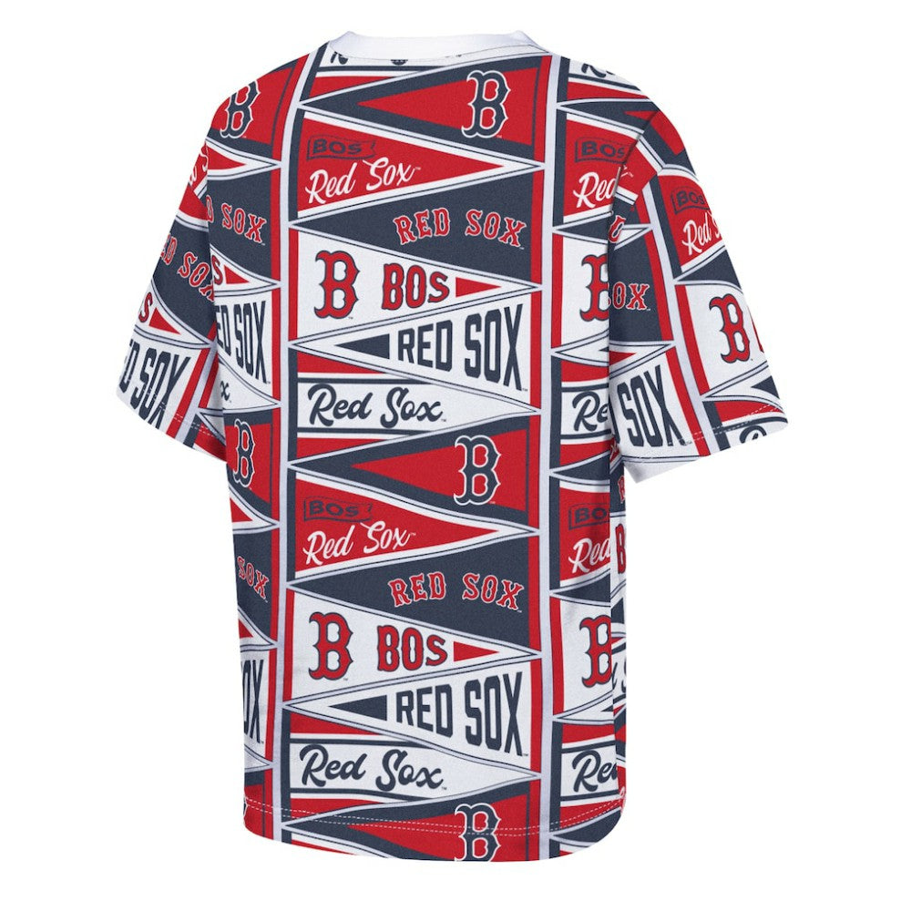 Boston Red Sox Outerstuff Youth All-Over Pennant T-Shirt - MLB T-shirts