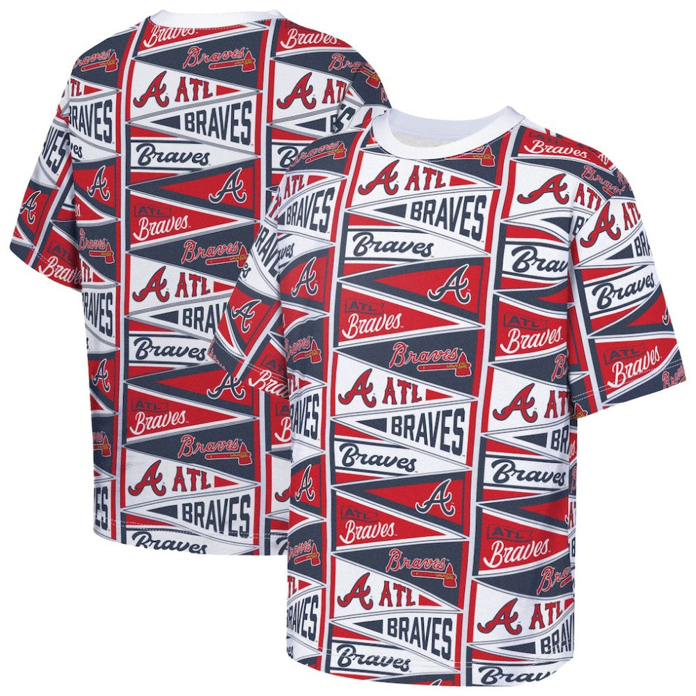 Atlanta Braves Outerstuff Youth All-Over Pennant T-Shirt - MLB T-shirts