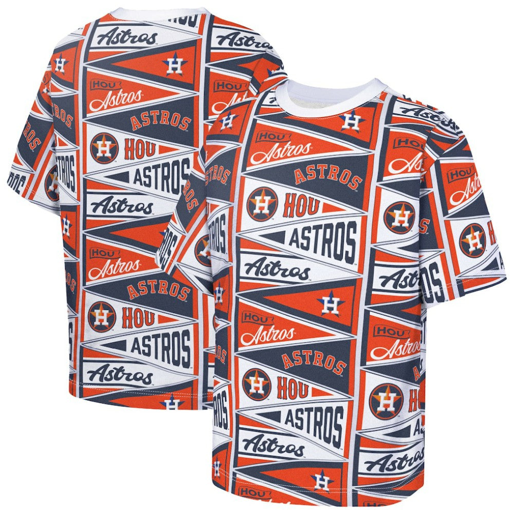 Houston Astros Outerstuff Youth All-Over Pennant T-Shirt - MLB T-shirts