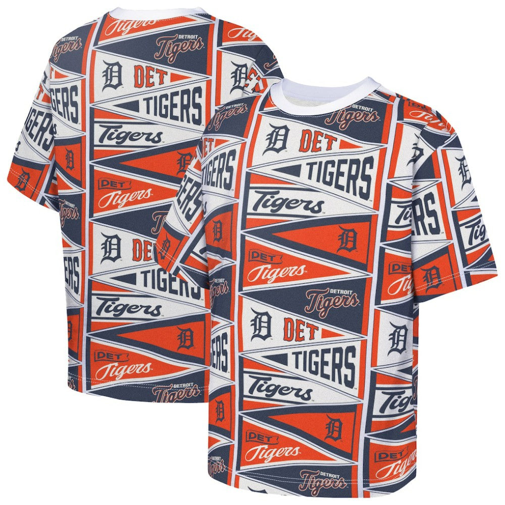 Detroit Tigers Outerstuff Youth All-Over Pennant T-Shirt - MLB T-shirts