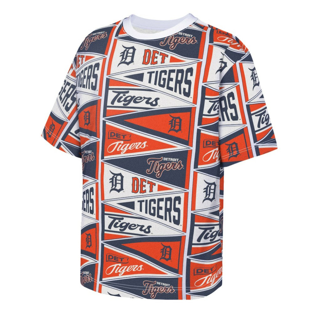 Detroit Tigers Outerstuff Youth All-Over Pennant T-Shirt - MLB T-shirts
