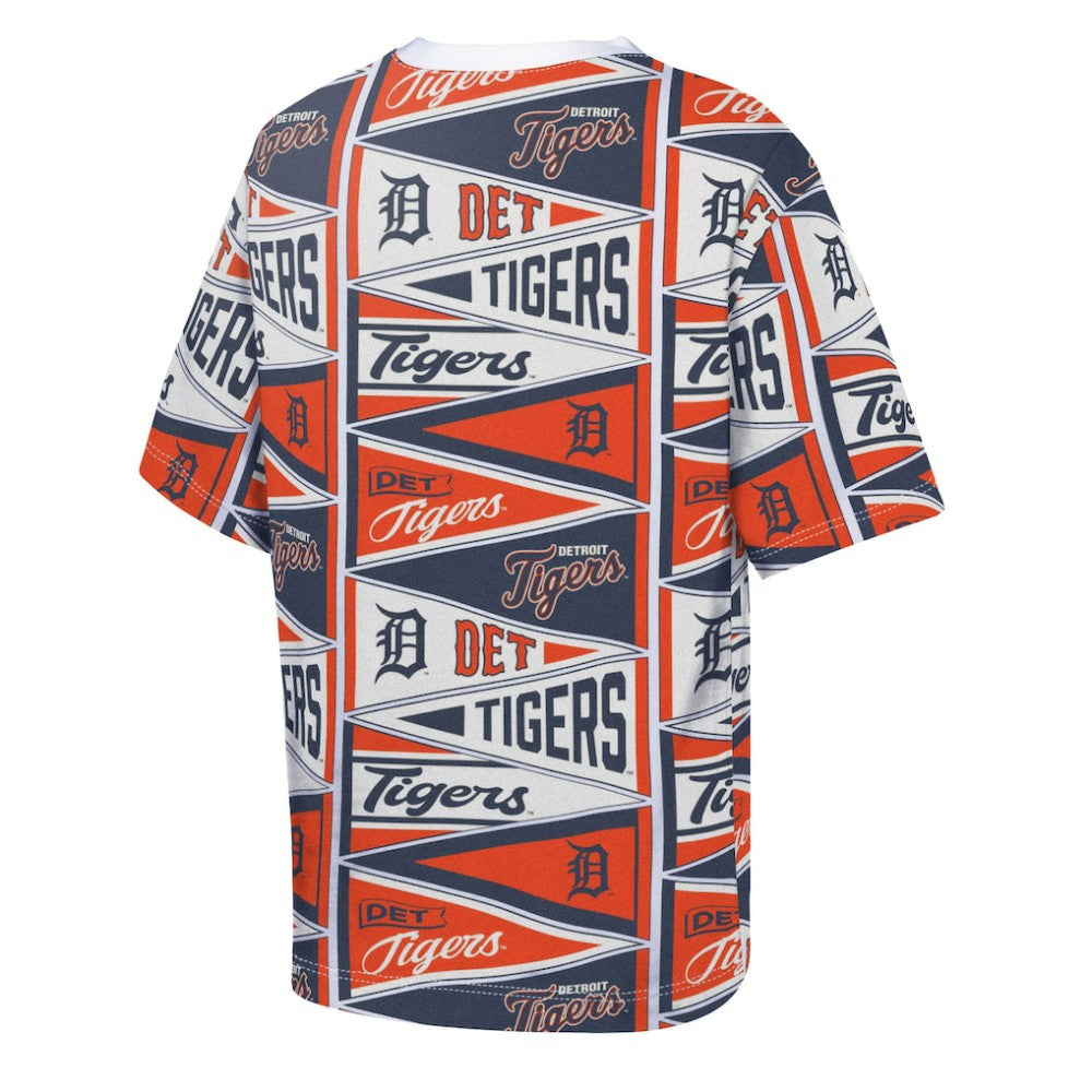 Detroit Tigers Outerstuff Youth All-Over Pennant T-Shirt - MLB T-shirts