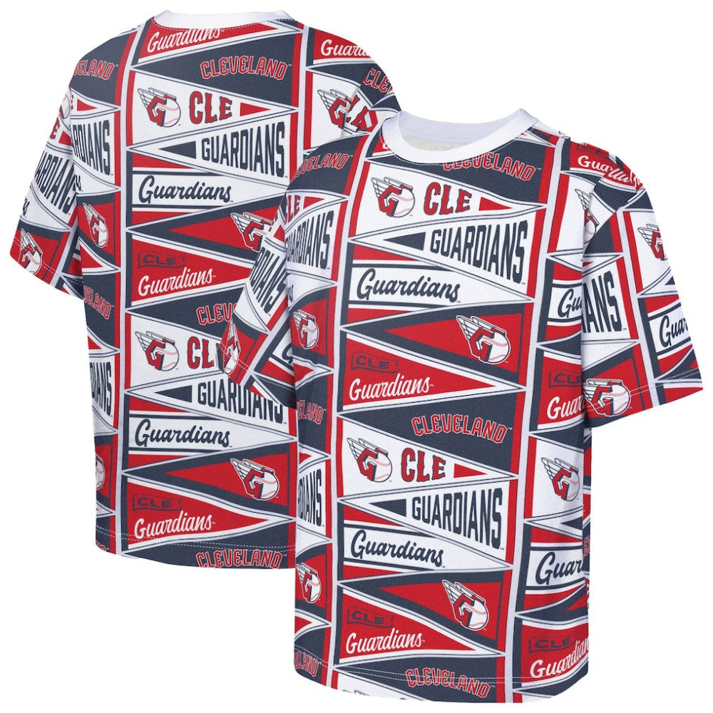 Cleveland Guardians Outerstuff Youth All-Over Pennant T-Shirt - MLB T-shirts