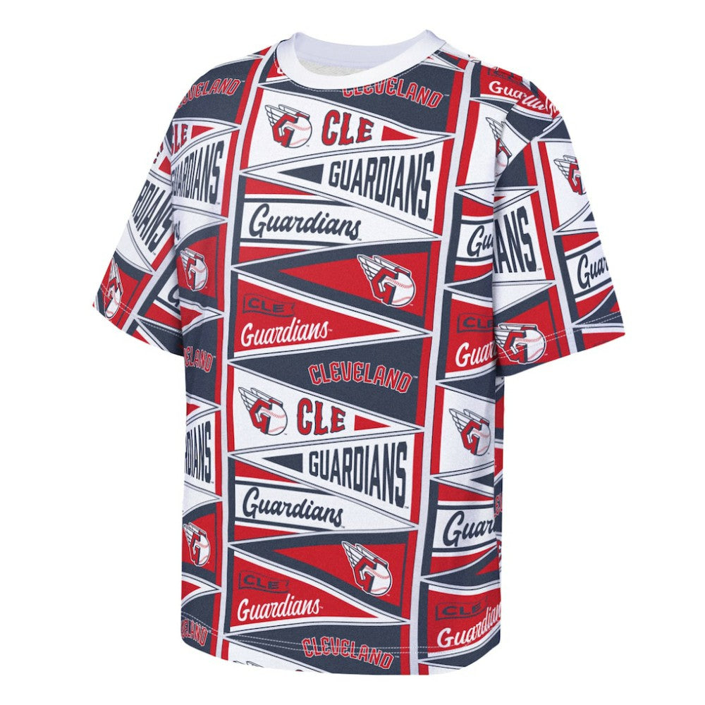 Cleveland Guardians Outerstuff Youth All-Over Pennant T-Shirt - MLB T-shirts
