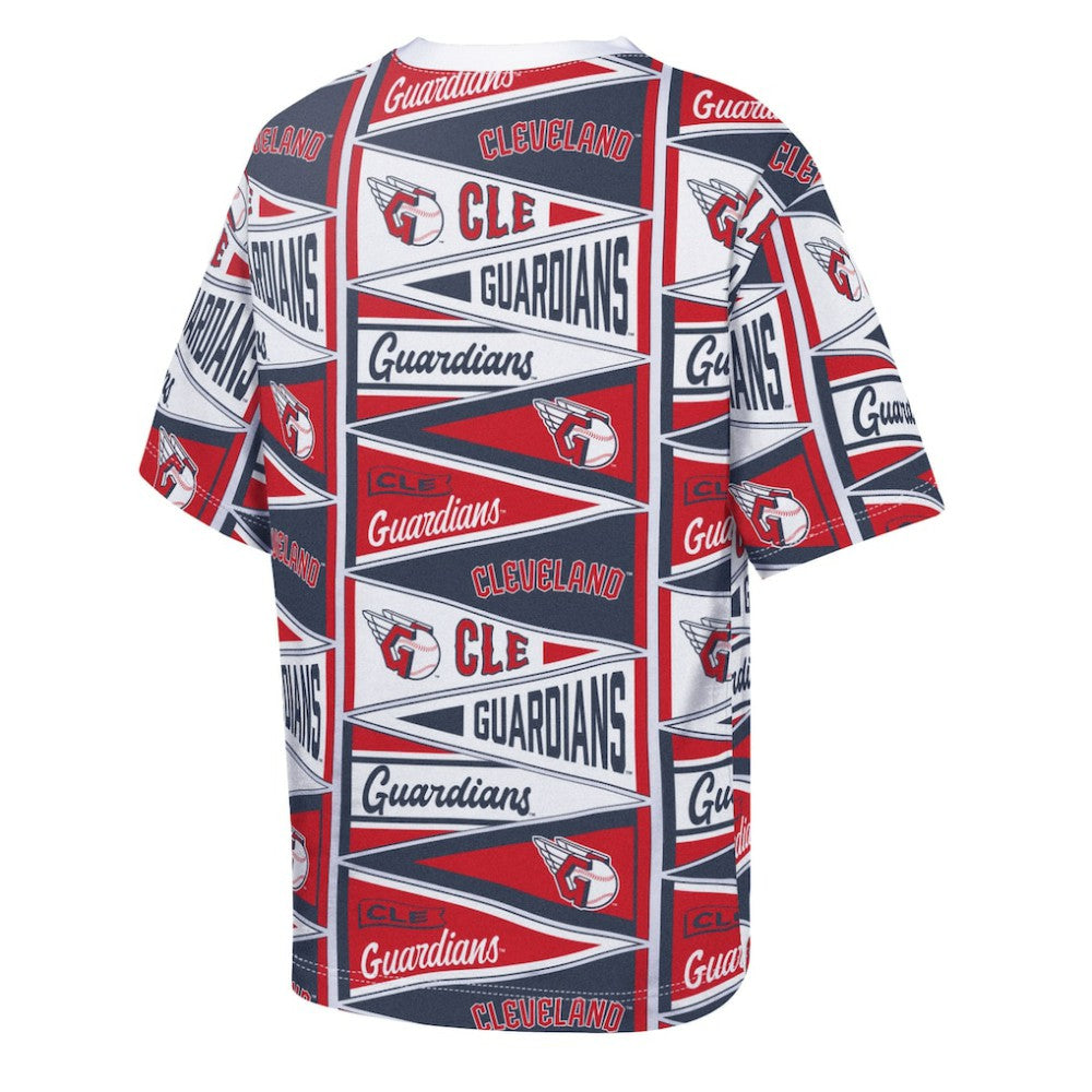 Cleveland Guardians Outerstuff Youth All-Over Pennant T-Shirt - MLB T-shirts