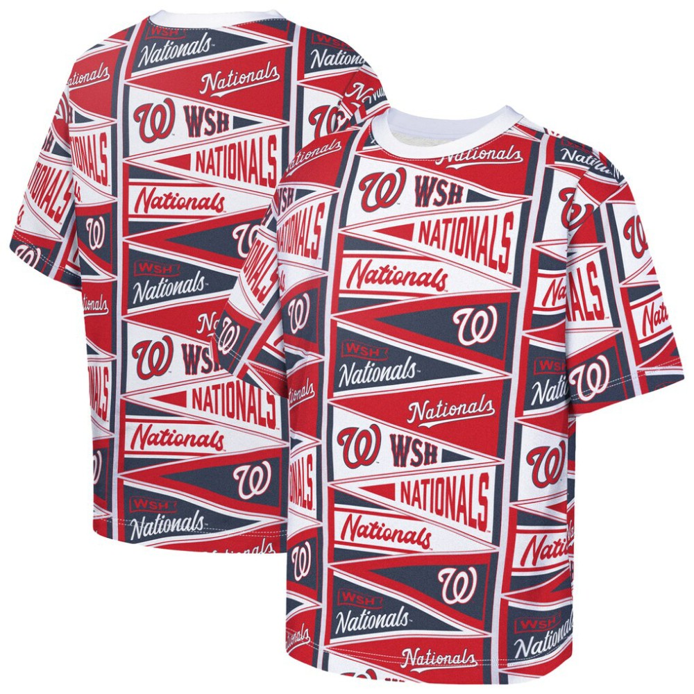 Washington Nationals Outerstuff Youth All-Over Pennant T-Shirt - MLB T-shirts