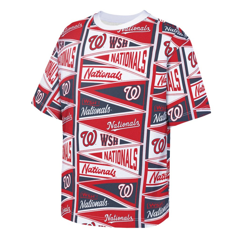 Washington Nationals Outerstuff Youth All-Over Pennant T-Shirt - MLB T-shirts