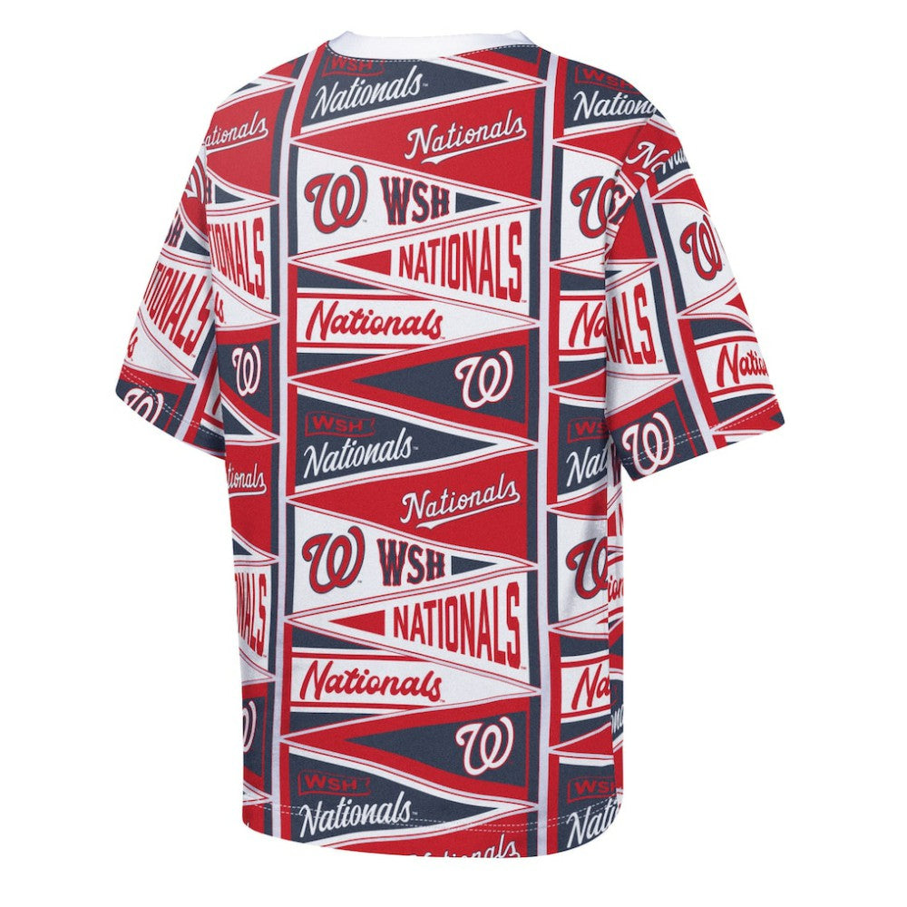 Washington Nationals Outerstuff Youth All-Over Pennant T-Shirt - MLB T-shirts