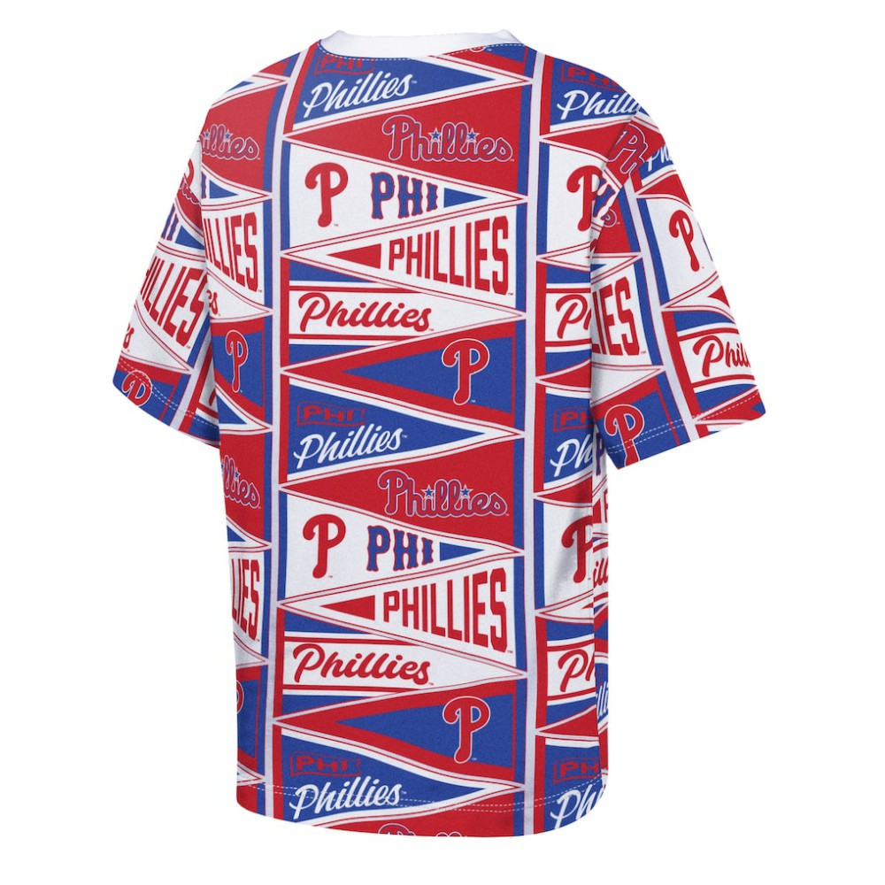Philadelphia Phillies Outerstuff Youth All-Over Pennant T-Shirt - MLB T-shirts