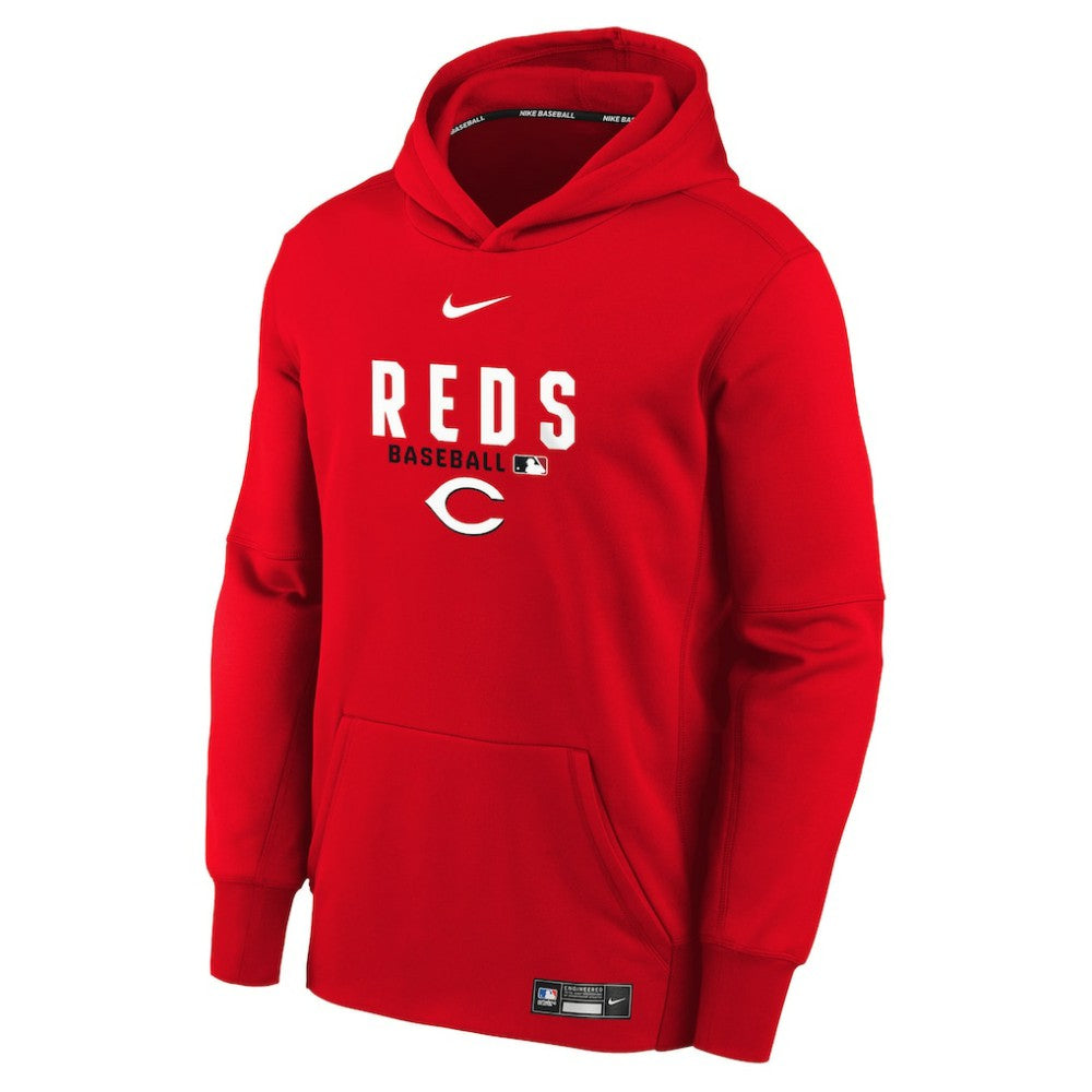 Cincinnati Reds Nike Youth Authentic Collection Therma-FIT Hoodie - MLB Hoodies