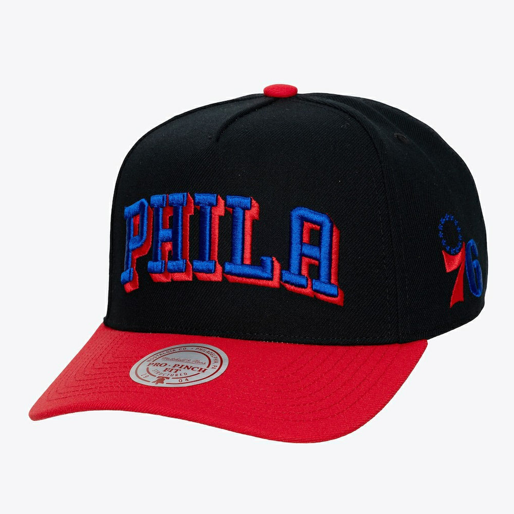 Black Philadelphia 76ers Hardwood Classics Legendary Away Pro-Pinch Adjustable Hat | NBA