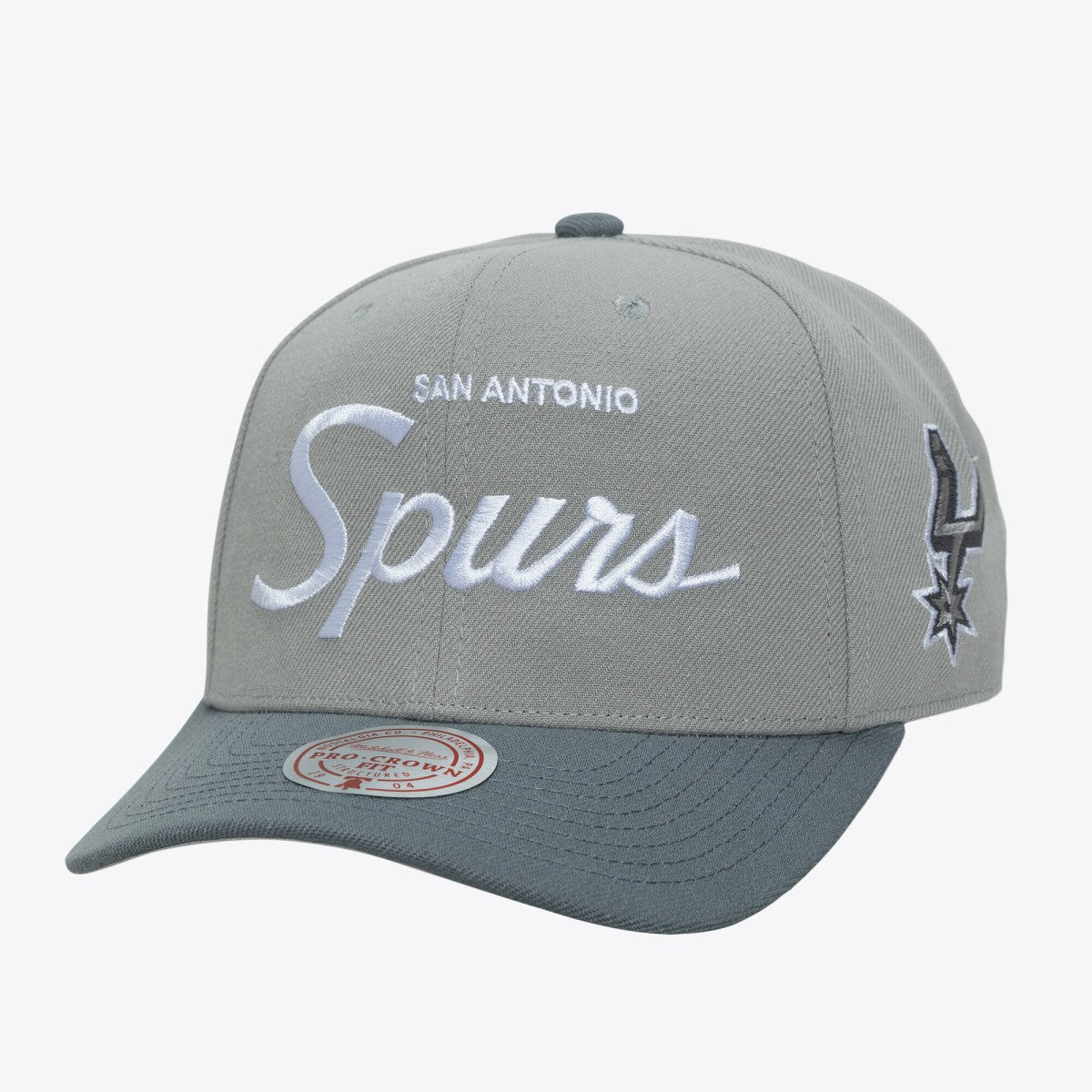 Gray San Antonio Spurs Thunderstorm Head Coach Pro Crown Snapback Hat | NBA