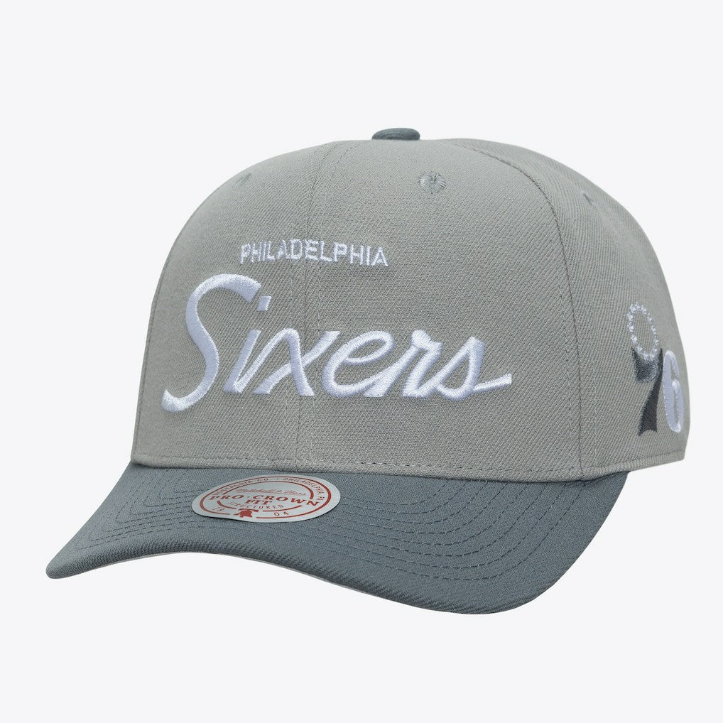 Gray Philadelphia 76ers Thunderstorm Head Coach Pro Crown Snapback Hat | NBA
